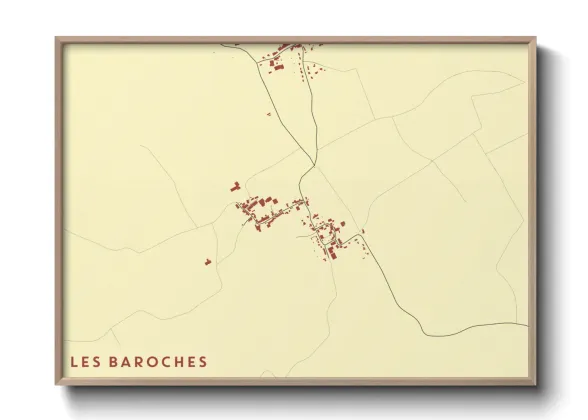 Une affiche de carte sur Les Baroches