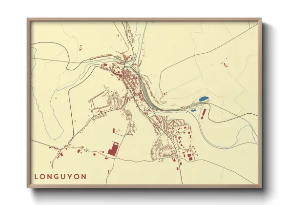Une affiche de carte sur Longuyon