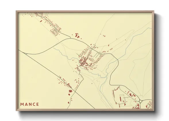 Une affiche de carte sur Mance