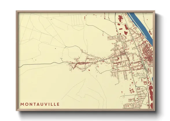 Une affiche de carte sur Montauville