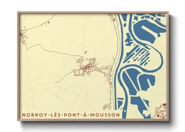 Une affiche de carte sur Norroy-lès-Pont-à-Mousson