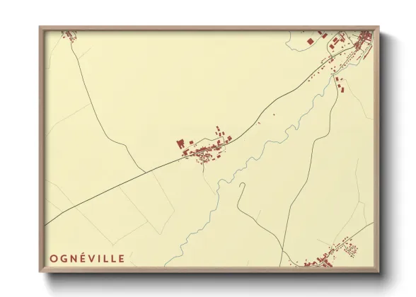 Une affiche de carte sur Ognéville