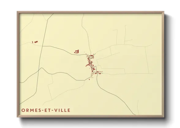 Une affiche de carte sur Ormes-et-Ville