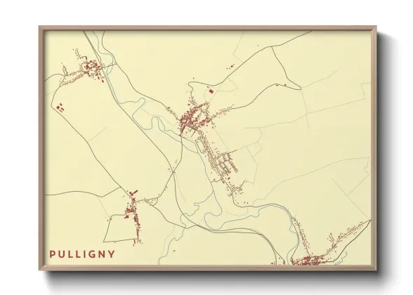 Une affiche de carte sur Pulligny