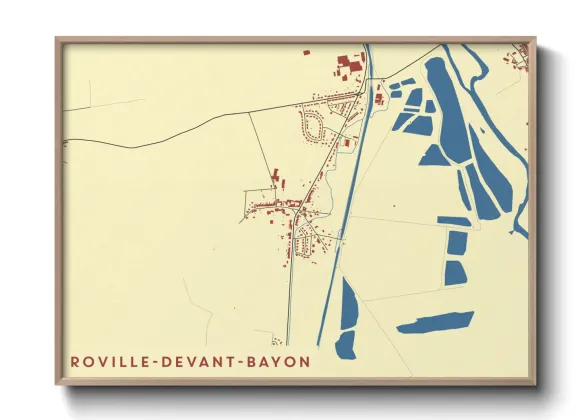 Une affiche de carte sur Roville-devant-Bayon
