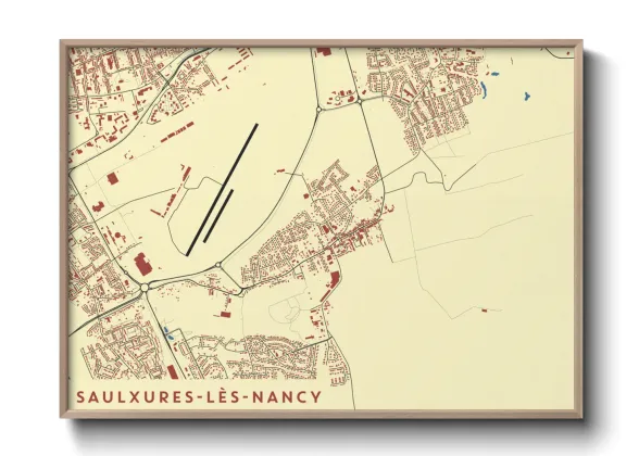 Une affiche de carte sur Saulxures-lès-Nancy