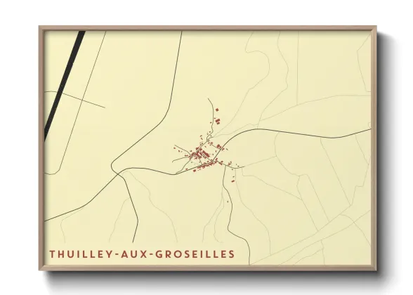 Une affiche de carte sur Thuilley-aux-Groseilles
