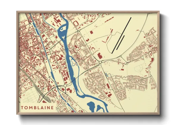 Une affiche de carte sur Tomblaine