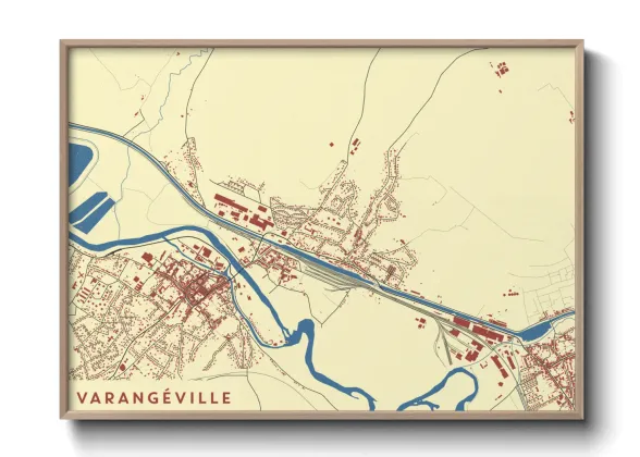 Une affiche de carte sur Varangéville