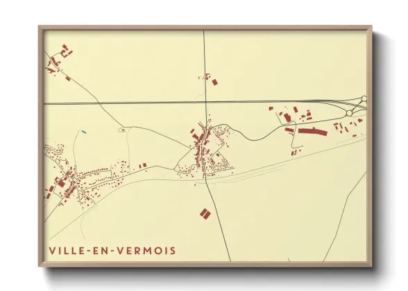 Une affiche de carte sur Ville-en-Vermois