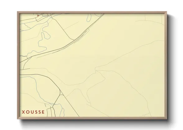 Une affiche de carte sur Xousse