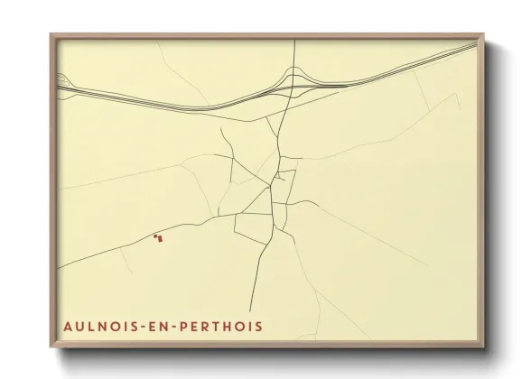Une affiche de carte sur Aulnois-en-Perthois