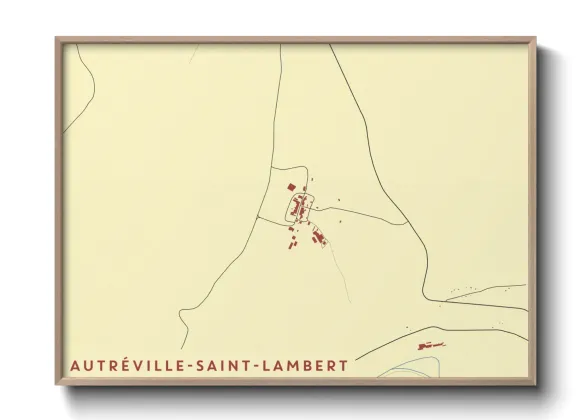 Une affiche de carte sur Autréville-Saint-Lambert