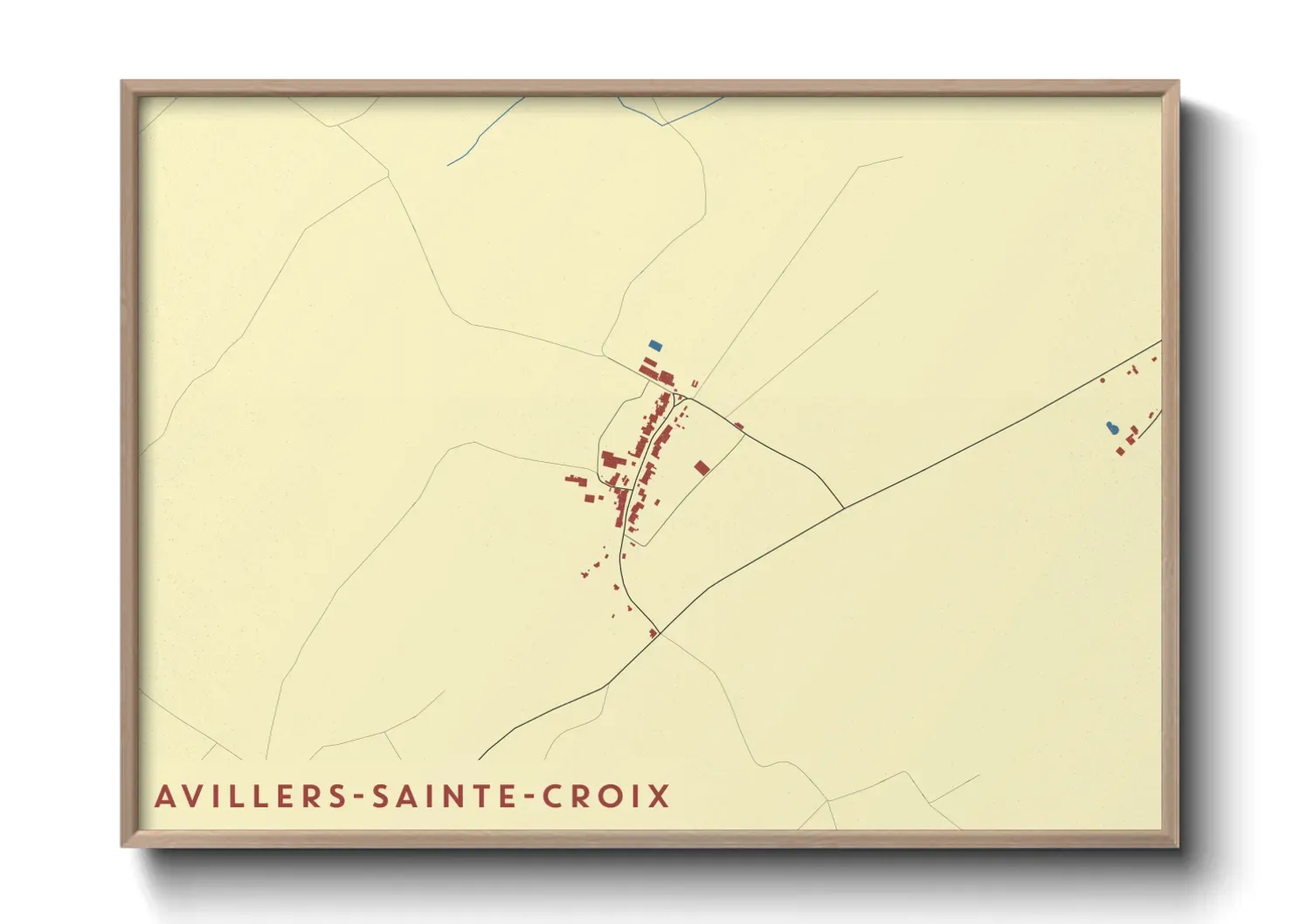 Un poster carteAvillers-Sainte-Croix