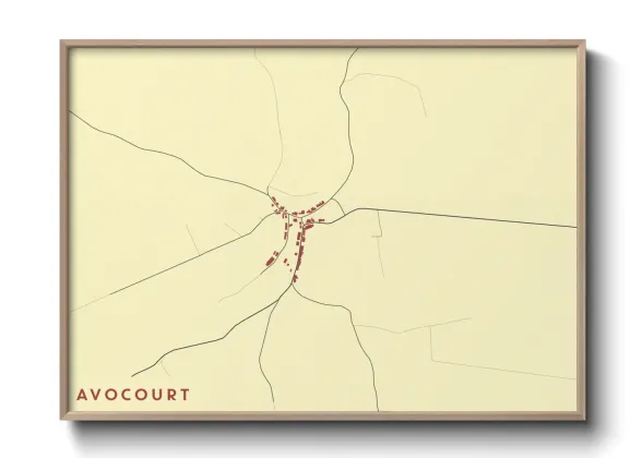 Une affiche de carte sur Avocourt