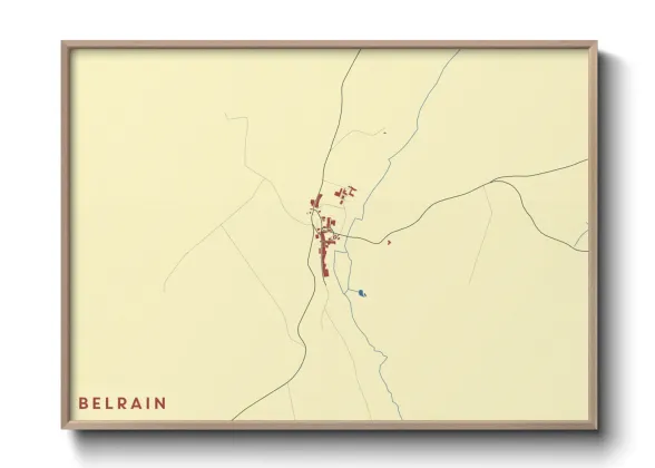 Une affiche de carte sur Belrain