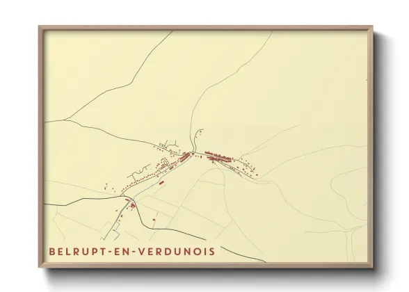 Une affiche de carte sur Belrupt-en-Verdunois