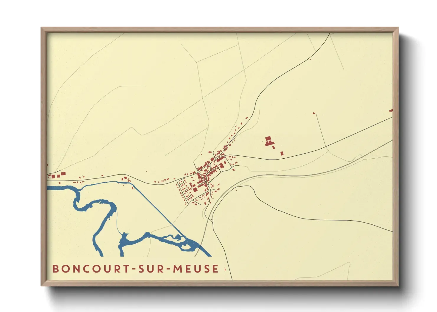 Un poster carteBoncourt-sur-Meuse