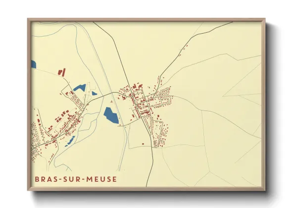 Une affiche de carte sur Bras-sur-Meuse