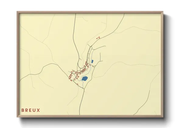Une affiche de carte sur Breux