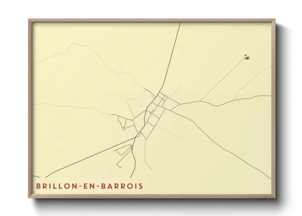 Une affiche de carte sur Brillon-en-Barrois
