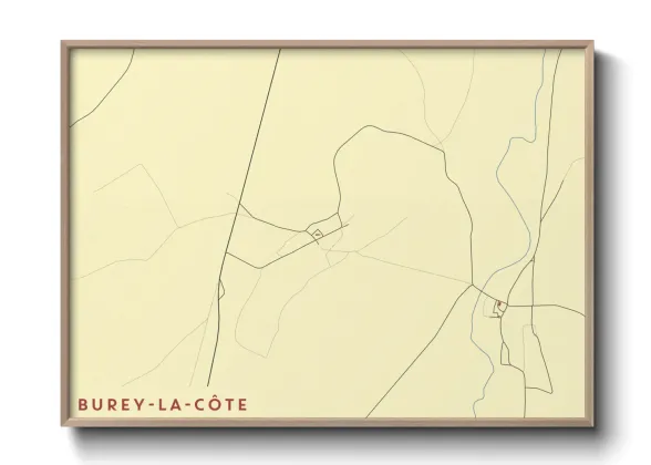 Une affiche de carte sur Burey-la-Côte