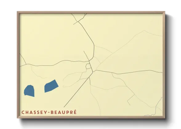 Une affiche de carte sur Chassey-Beaupré