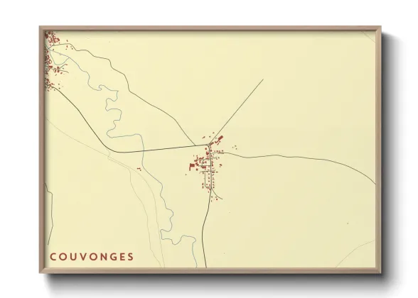 Une affiche de carte sur Couvonges