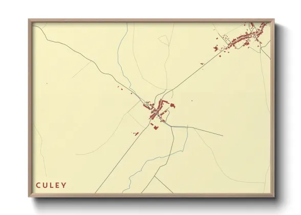 Une affiche de carte sur Culey