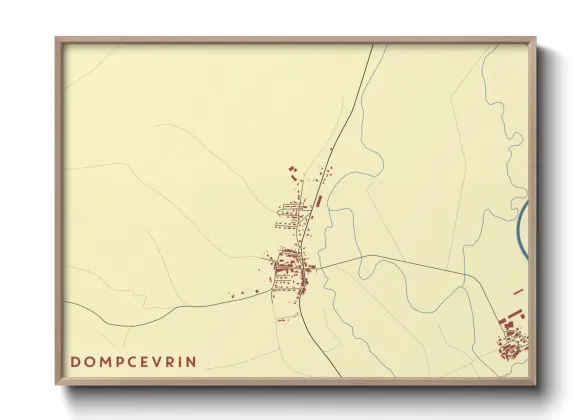 Une affiche de carte sur Dompcevrin
