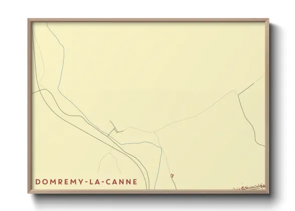 Une affiche de carte sur Domremy-la-Canne