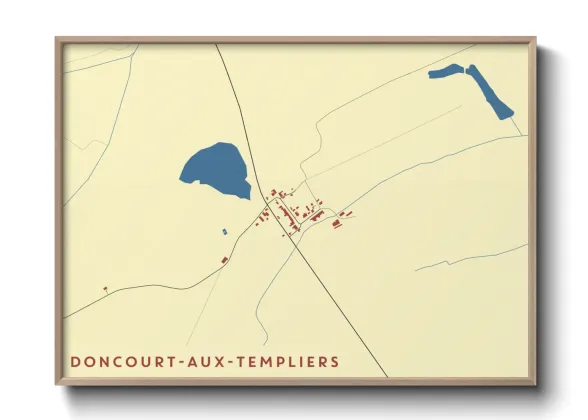 Une affiche de carte sur Doncourt-aux-Templiers