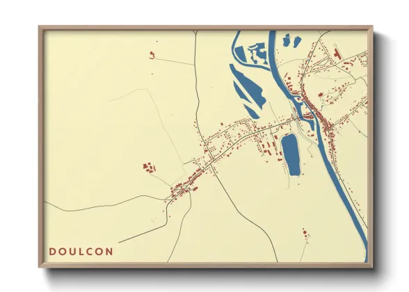 Une affiche de carte sur Doulcon