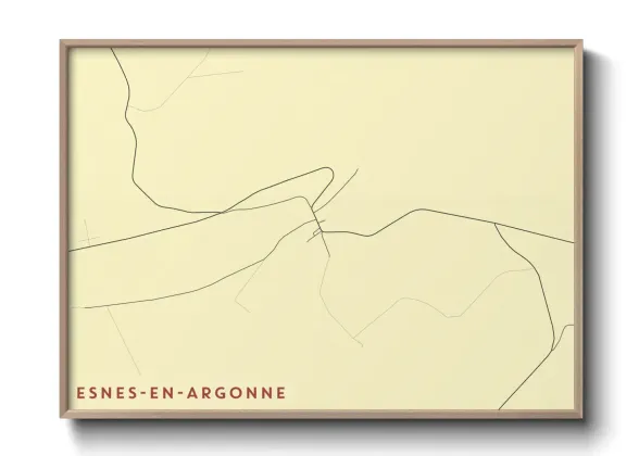 Une affiche de carte sur Esnes-en-Argonne