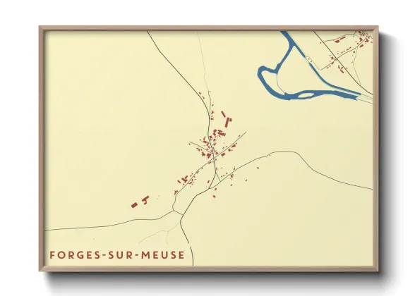 Une affiche de carte sur Forges-sur-Meuse
