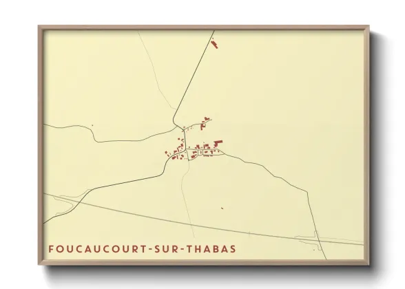 Une affiche de carte sur Foucaucourt-sur-Thabas
