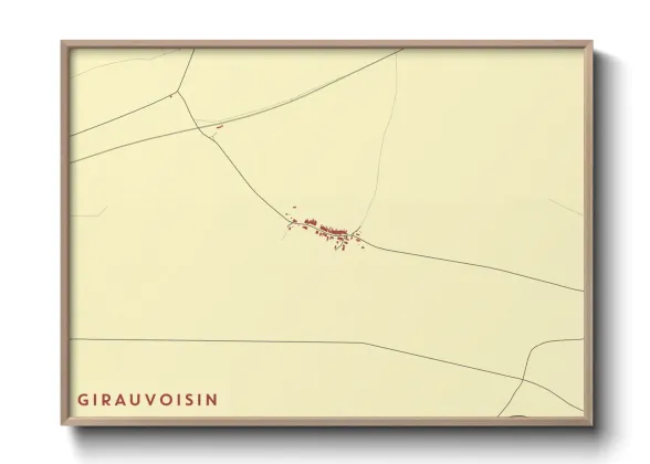 Une affiche de carte sur Girauvoisin