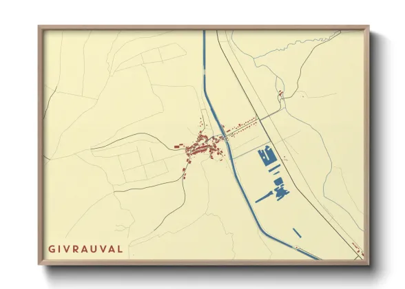 Une affiche de carte sur Givrauval