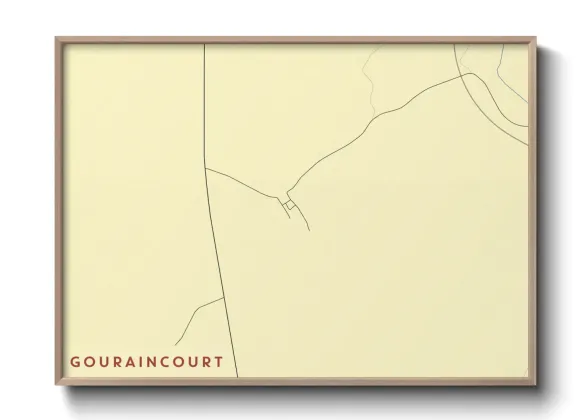 Une affiche de carte sur Gouraincourt