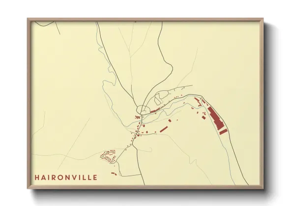 Une affiche de carte sur Haironville
