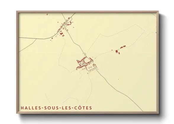 Une affiche de carte sur Halles-sous-les-Côtes