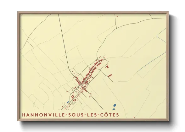 Une affiche de carte sur Hannonville-sous-les-Côtes