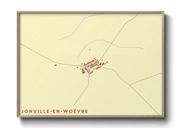 Une affiche de carte sur Jonville-en-Woëvre