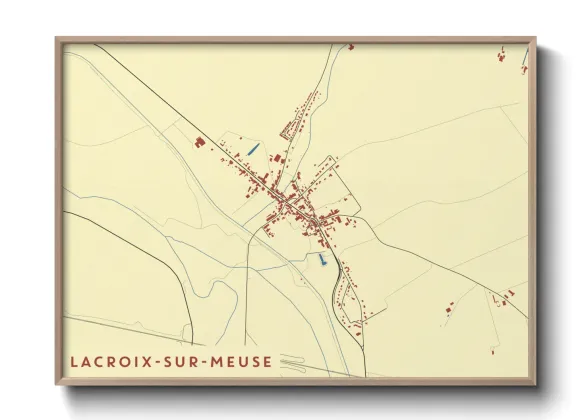 Une affiche de carte sur Lacroix-sur-Meuse