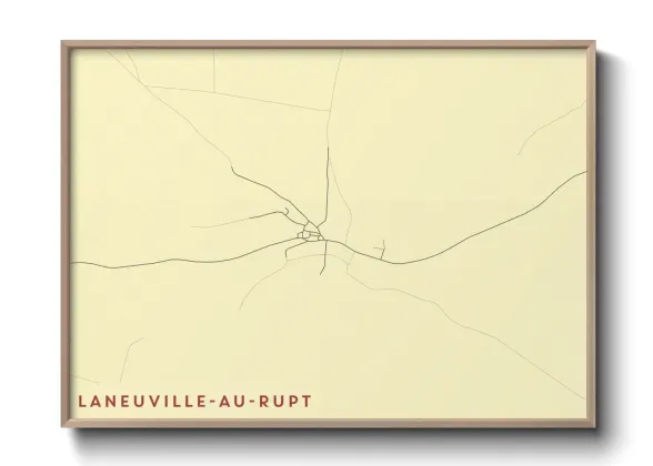 Une affiche de carte sur Laneuville-au-Rupt