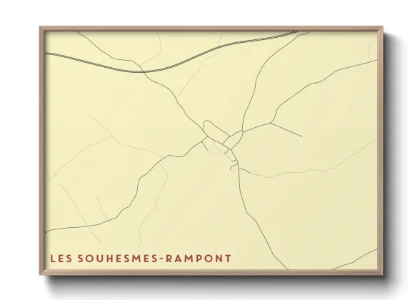 Une affiche de carte sur Les Souhesmes-Rampont