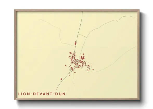 Une affiche de carte sur Lion-devant-Dun