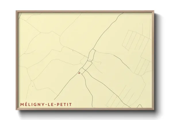 Une affiche de carte sur Méligny-le-Petit