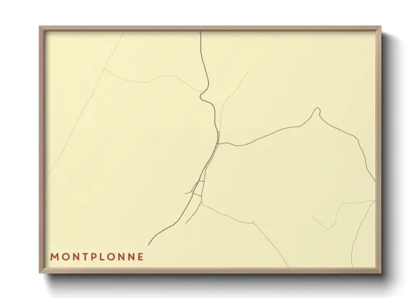 Une affiche de carte sur Montplonne