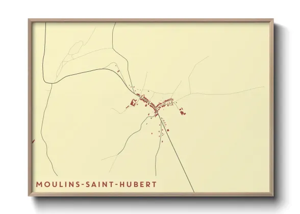 Une affiche de carte sur Moulins-Saint-Hubert